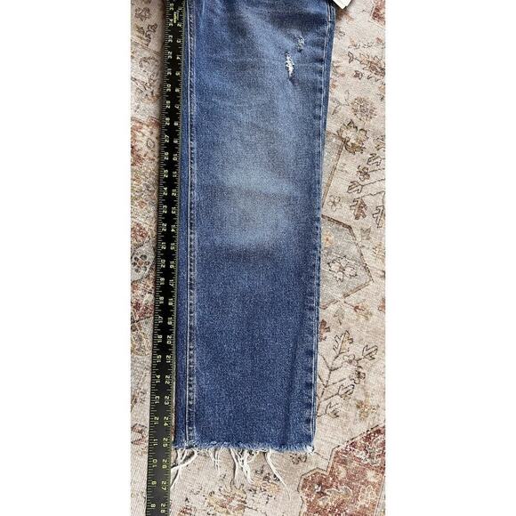 Closed Jean Milo Denim Jeans in Mid Blue High Waist Womens Size 26 NWT Raw Hem - Picture 9 of 14
